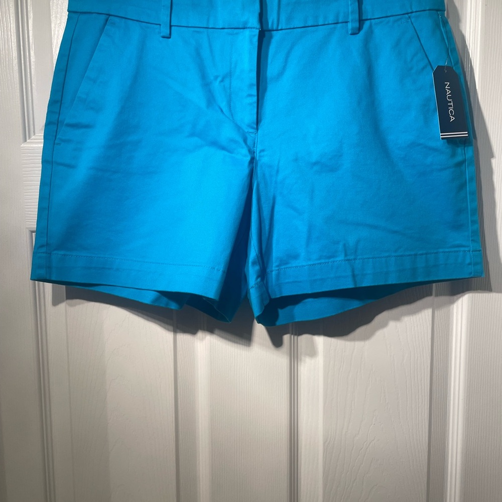 Nautica Blue Bermudas Lightweight Cotton Blend Size 8 NWT